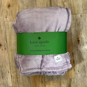 Kate Spade Full Queen Lavender Purple Lilac Fleece Blanket Throw Comforter